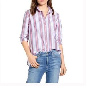 Grayson The Hero Jasmine Stripe Red White Blue Top 1 XS